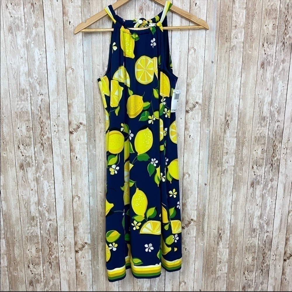 Trina Turk Rancho Lemon‎ Print High Halter Dress Size XS - Picture 4 of 13